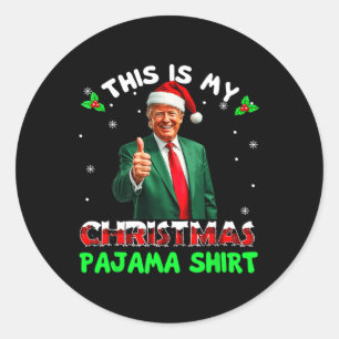 Frohe Weihnachten Donald Trump Santa Dies ist mein Runder Aufkleber