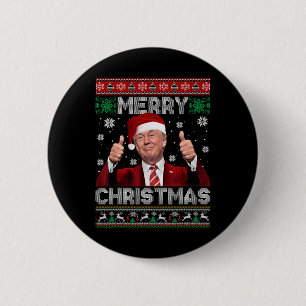 Frohe Weihnachten Donald Trump Weihnachtsfamilie X Button