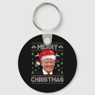 Frohe Weihnachten Donald Trump Weihnachtsfamilie X Schlüsselanhänger