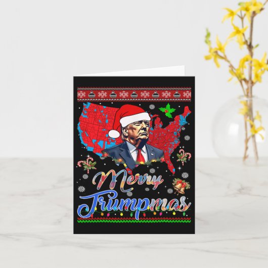 Frohe Weihnachten Donald Trump WeihnachtsWeihnacht Karte (Gelbe Blume)