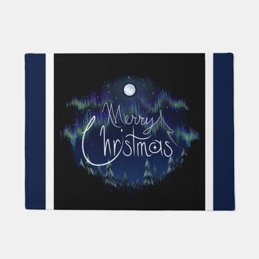 Frohe Weihnachten Doormat - Dunkel Fußmatte (Vorderseite)