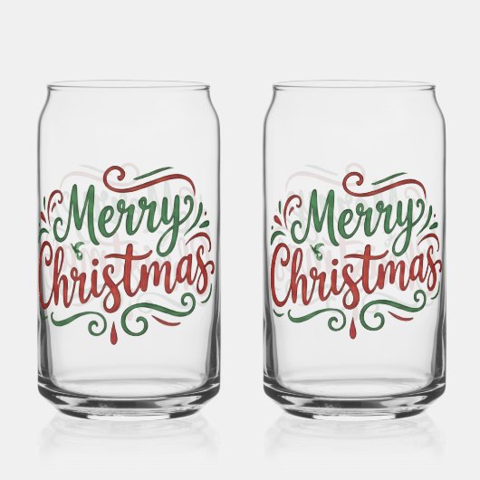 Frohe Weihnachten Dosenglas (Vorderseite)