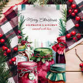 Frohe Weihnachten Dosiert mit Liebe Personalisiert Geschirrtuch