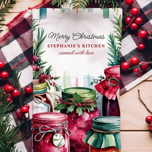 Frohe Weihnachten Dosiert mit Liebe Personalisiert Geschirrtuch