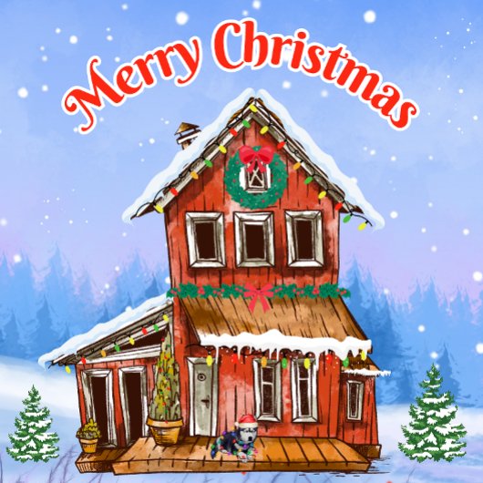 Frohe Weihnachten! Down Zuhause Weihnachts-Western T-Shirt