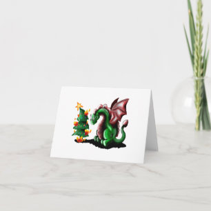 Frohe Weihnachten Drache Karte