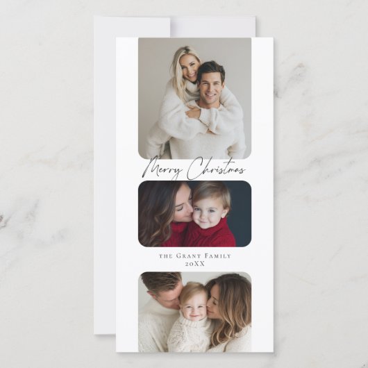 Frohe Weihnachten drei Foto Urlaub (Vorderseite)