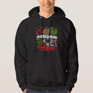 Frohe Weihnachten Drei Hühnchen Buffalo Leopard Re Hoodie