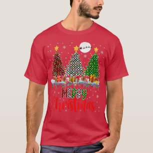 Frohe Weihnachten Drei Karierte Weihnachtsbäume Li T-Shirt