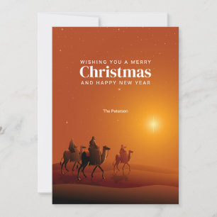 Frohe Weihnachten Drei kluge Männer grüßen Karte