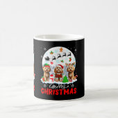 Frohe Weihnachten Drei Santa Elf Reindeer Apoos Ow Kaffeetasse (Mittel)
