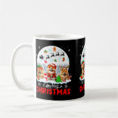Frohe Weihnachten Drei Santa Elf Reindeer Apoos Ow Kaffeetasse (Links)