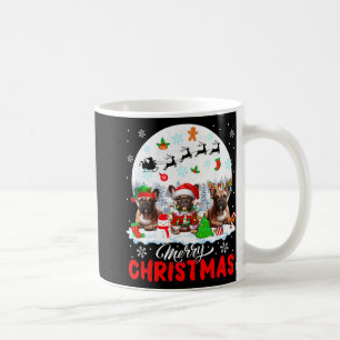 Frohe Weihnachten Drei Santa Elf Reindeer Französi Kaffeetasse
