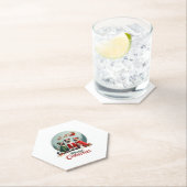 Frohe Weihnachten Drei Santa Elf Reindeer Siamese  Untersetzer (Vor Ort)