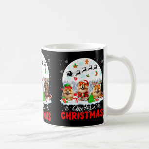 Frohe Weihnachten Drei Santa Elf Rentier Dackel Kaffeetasse