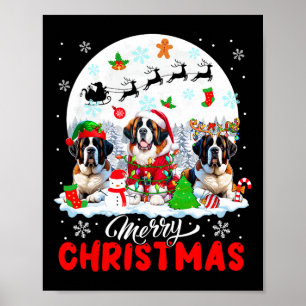Frohe Weihnachten Drei Weihnachtsfeiertage Rentier Poster