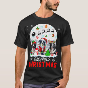Frohe Weihnachten Drei Weihnachtsmann-Elf-Rentier- T-Shirt