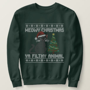 Frohe Weihnachten, du dreckiges Tier - Hässliches Sweatshirt