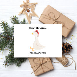 Frohe Weihnachten, du dummer Gans Folien Feiertagspostkarte