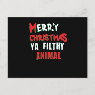 Frohe Weihnachten, du schmutziges Tier Lustiger Er Feiertagspostkarte
