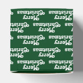 Frohe Weihnachten dunkelgrün weißen Weihnachtsgesc Geschenkschachtel (Oben)