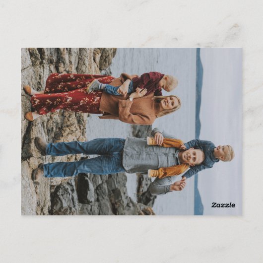 Frohe Weihnachten Dunkelgrüne goldene Pine Trees F Postkarte (Rückseite)