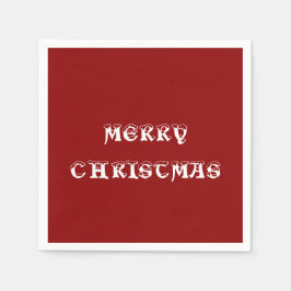 Frohe Weihnachten Dunkelrot Papier Napkin Serviette