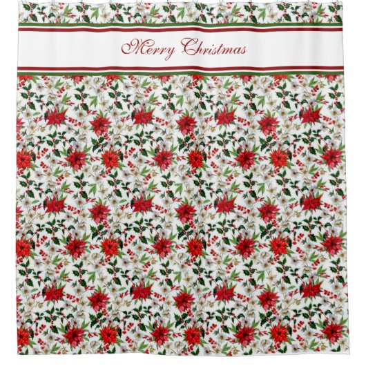 Frohe Weihnachten Duschvorhang (Vorderseite)