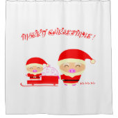 Frohe Weihnachten Duschvorhang (Vorderseite)