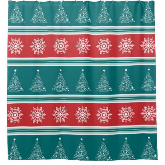 Frohe Weihnachten Duschvorhang (Vorderseite)