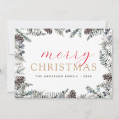 Frohe Weihnachten Dusty Blue Greenerity Holiday (Vorderseite)