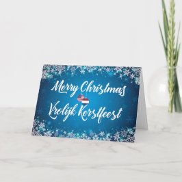 Frohe Weihnachten Dutch American Bilingual Card