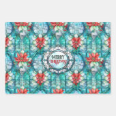 "Frohe Weihnachten!" Editable Slogan Geschenkpapier Set (Vorderseite 2)