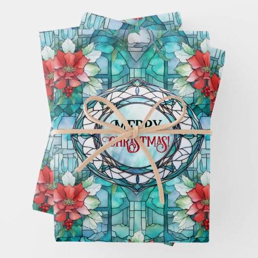 "Frohe Weihnachten!" Editable Slogan Geschenkpapier Set (Beispiel)