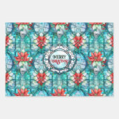 "Frohe Weihnachten!" Editable Slogan Geschenkpapier Set (Vorderseite)