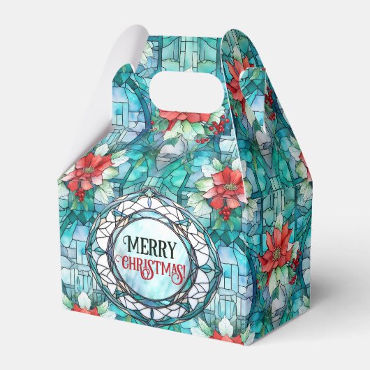 "Frohe Weihnachten!" Editable Slogan Geschenkschachtel (Vorderseite)