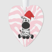Frohe Weihnachten EDS Warrior Zebra Ribbon Ornament (Vorderseite)