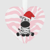 Frohe Weihnachten EDS Warrior Zebra Ribbon Ornament (Vorderseite)