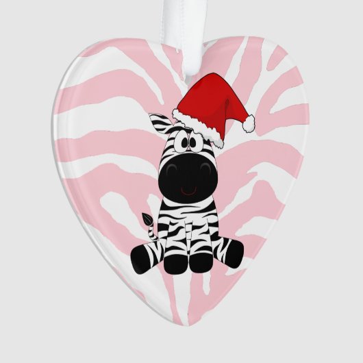 Frohe Weihnachten EDS Warrior Zebra Ribbon Ornament (Vorderseite)