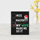 Frohe Weihnachten Ehemann Nice Naughty Meine Ehefr Karte (Gelbe Blume)