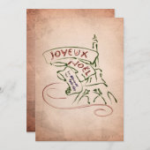 Frohe Weihnachten Eiffel Tower Christmas Card (Vorne/Hinten)