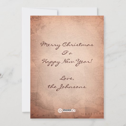 Frohe Weihnachten Eiffel Tower Christmas Card (Rückseite)