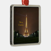 Frohe Weihnachten - Eiffelturm am Abend Metal Orna Ornament Aus Metall (Rechts)