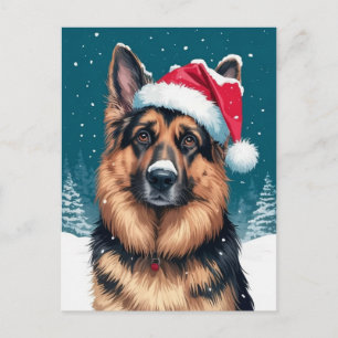 Frohe Weihnachten Ein Deutscher Schäferhund in San Postkarte