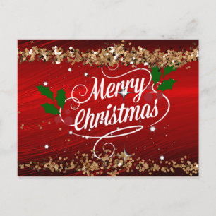 Frohe Weihnachten, ein festliches Urlaubsdesign Postkarte