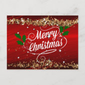 Frohe Weihnachten, ein festliches Urlaubsdesign Postkarte (Vorderseite)