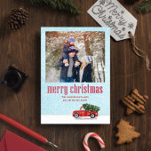 Frohe Weihnachten Ein Foto Red Truck