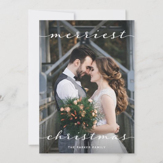 Frohe Weihnachten | Ein Foto Script rustikales Hol (Vorderseite)