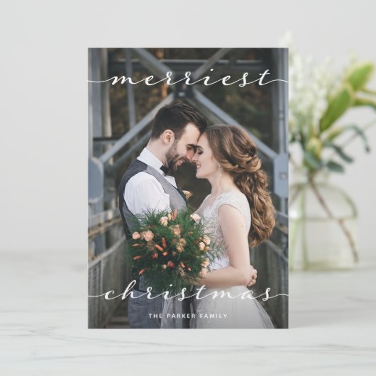 Frohe Weihnachten | Ein Foto Script rustikales Hol (Stehend Vorderseite)