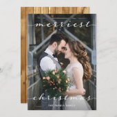 Frohe Weihnachten | Ein Foto Script rustikales Hol (Vorne/Hinten)